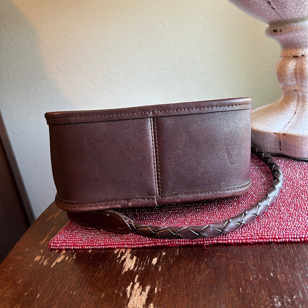VINTAGE BRIGHTON Brown Leather Saddle Bag, cross-body - Picture 7 of 10